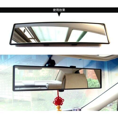 Top Quality Glass Universal Fit 300mm 12" Wide Curve Clip On Rear View Mirror For Car SUV Van Truck 1pc