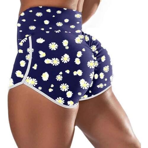 Womens Jogger Shorts Sexy High Waist Shorts Athletic Gym Workout Fitness pants Leggings Fitness Short Pants flower print shorts