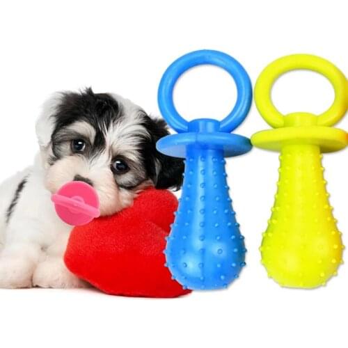 1PC Pacifier Rubber Toys Pet Cat Puppy Chew Toys Pets Dogs Products Dog Games Sound Squeaker Tooth Cleaning Toy Pet Shop Supply