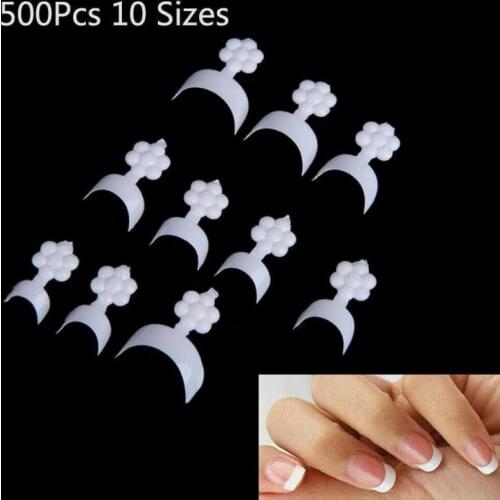 100 PCS/500 PCS Fake Nail French Edge White Half Paste Short Nail Polish Fake Nails Tips Professional Nail Art Manicure Tools