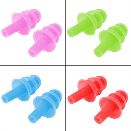 2 Pairs Box-packed Comfort Earplugs Noise Reduction Silicone Soft Ear Plugs Swimming Silicone Earplugs Protective for Sleep