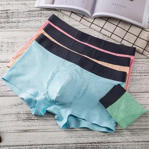 3pcs/Lot Cotton Soft Mens Breathable solid Underwear shorts Mens Underwear comfortable