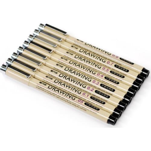 8pcs Sketch Line Drawing Pen Sketch Ink Art Marker Pens For Hook Line Painting Pen 0.05-0.8mm