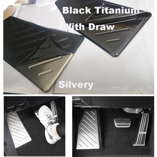 UBLUEE Accessories For Toyota RAV4 RAV-4 2019 2020 Stainless Steel Black Titanium Footrest Pedal Plate Cover