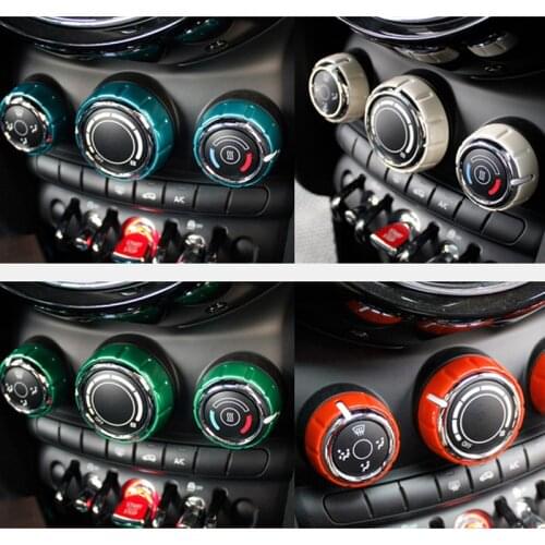 Auto Central Control Decorative Shell Air Conditioning Adjustment Knob Cover For MINI COOPER F55 F56 F57 Accessories Car Sticker