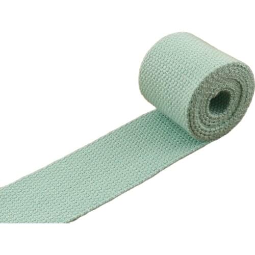 38mm Cotton Soft Webbing Solid Pale Green color Belt webbing Keychain Polyester Webbing Key Fob Webbing lanyard webbing