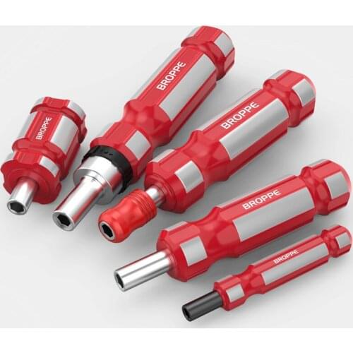 Hex Tip Ratchet Wrench Handle Hex Quick Change Screwdriver Bit Holder with Drill Bits Household Repair Hand Tool Parts