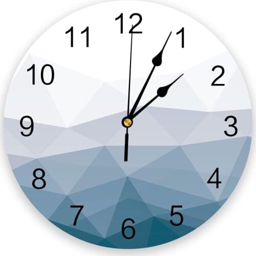 Triangle Color Block Gradient Creative Wall Clock For Home Office Decoration Living Room Bedroom Kids Room Hanging Watch