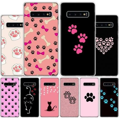 Cat Dog paw design Phone Case For Samsung Galaxy A51 A71 A50S A30S A10 A20E A40 A70 M30S A91 A01 A6 A7 A8 A9 Plus + Cover
