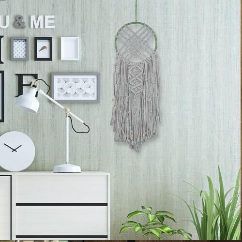 D Macrame Wall Art Handmade Cotton Wall Hanging Tapestry with Lace Fabrics Bohemia woven wall tapestries, boho home decor