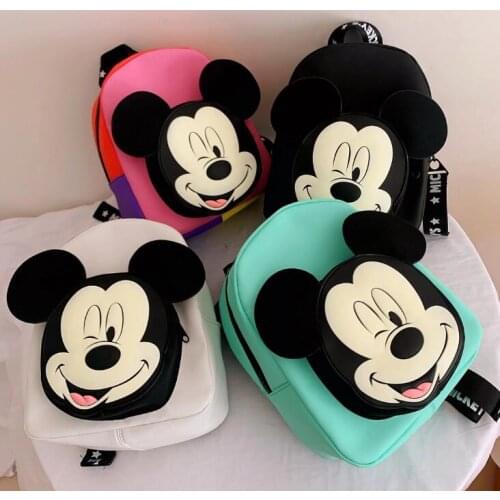 Disney Mickey Minnie Mouse Cartoon Children Bag Toddler Boy Girls Mickey Mouse Donald Duck Print Backpack Kids Girls SchoolBag