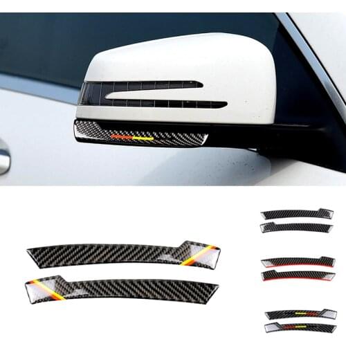 For Mercedes Benz A B C E GLA GLE GLK CLS GLS W204 W212 Car Rearview Mirror Anti-rub Strip Anti-collision Cover Sticker Trim