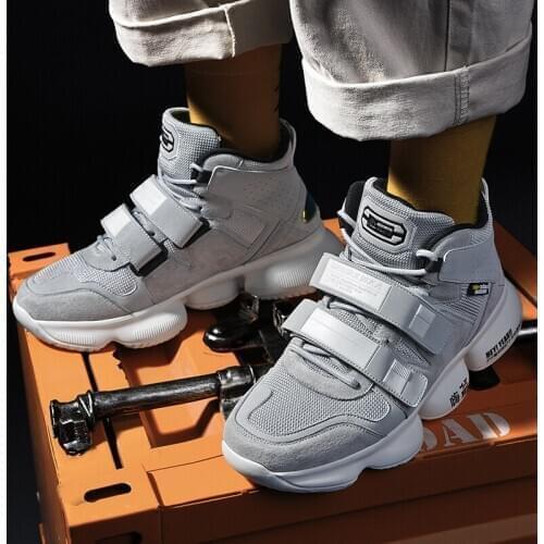 Mens high-top mens non-slip sports shoes flat shoes breathable outdoor jogging shoes mens casual shoes