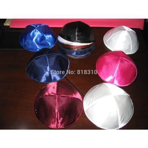 JEWISH KIPPAH SATIN YARMULKE KIPPOT KIPA