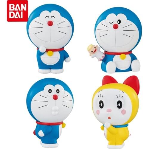 Bandai Genuine Gashapon Toys Cute Anime Figures Doraemon Shellless Modeling doll 7 Dorami Action Figure Gacha Toys