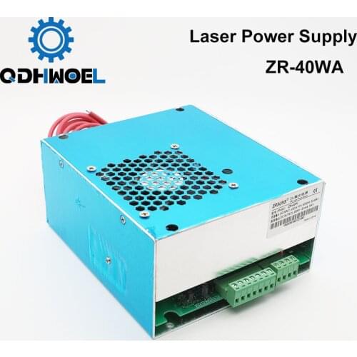 QDHWOEL 40w Co2 Laser Power Supply ZR-40WA for Co2 Laser Engraving and Cutting Machine