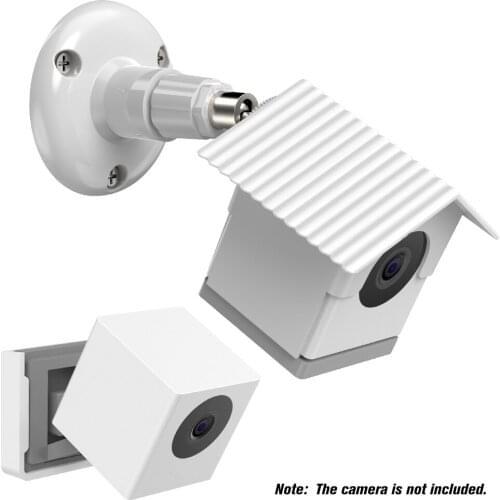 Camera Wall Mount Bracket 360 Protective Adjustable Mount Anti-Sun UV Protection for WyzeCam and iSmartAlarm Spot Camera