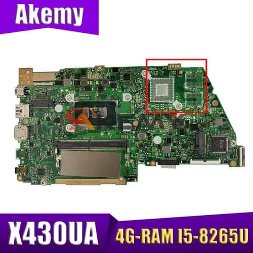 For ASUS X430UA X430U A430U S4300U Laptop motherboard Motherboard X430UA Mainboard 4G-RAM I5-8265U