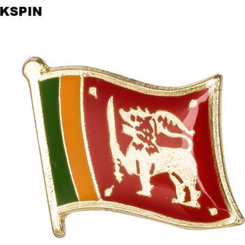 Sri Lanka Metal Flag Lapel Pin Badges For Clothes In Patches Rozety Papierowe Icon Backpack KS-0163