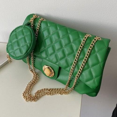 Fashion Branded Womens Square Crossbody Bag 2021 Quality PU Leather Shoulder Handbag And Purses Luxury Ladies Clutch Bags 2 Set