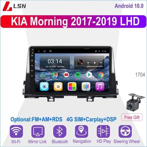 9" Android 10 For Kia Morning Picanto 2017,2018,2019 LHD Multimedia Video GPS Navigation Car Radio Player Auto Navi 1 DIN
