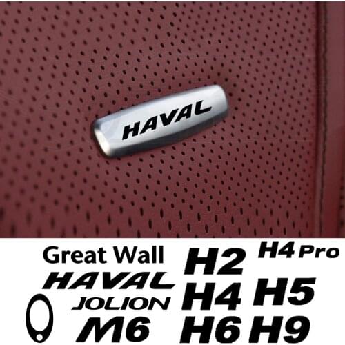 Car Chair Seat Sticker Front Seat Tuning Badges Metal For Haval F5 F7 F7x H2 H2s H4 H5 H6 H7 H9 H4 pro Jolion Car Accessories