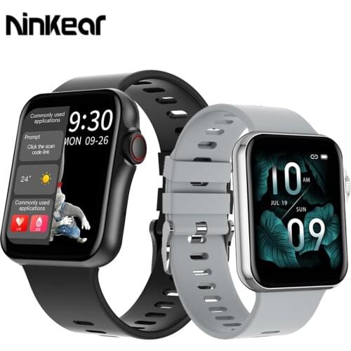 Ninkear D06 Smart Watch 1.6 Inch IP68 Waterproof Health Monitoring Bluetooth Call Pedometer Mens and Womens Smart Sports Watch
