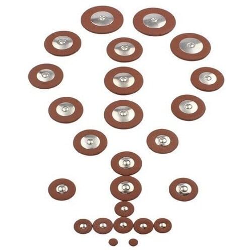 New 2015 Brand New Set of 25 Tenor Saxophone Woodwind Leather Pads orange