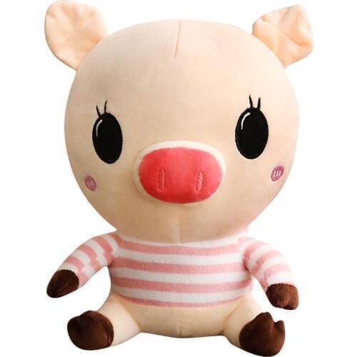 30cm 2018 New Stuffed animals Toys Plush Pig Dolls Striped Couple Pig Doll Toys for kids Children Valentines Day Birthday Gift