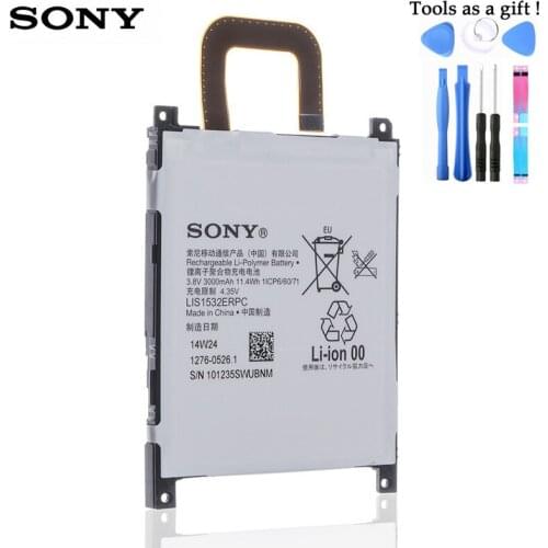 Original Replacement Sony Battery LIS1532ERPC For SONY Xperia Z1 L39T L39U Authentic Phone Battery 3000mAh