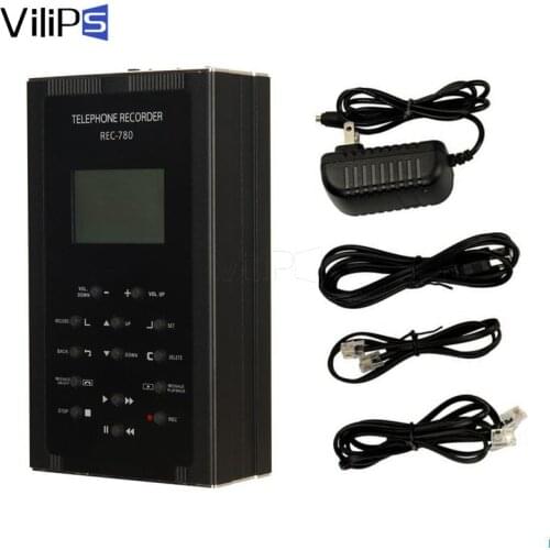 Vilips REC780 Loop-Recording Landline Phone Call Recorder for Analog/Digital/IP Telephone Line with External Speaker