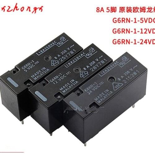 G6RN-1 G6RN-1-5VDC G6RN-1-12VDC G6RN-1-24VDC DIP5 8A 5VDC 12VDC 24VDC Power Relay