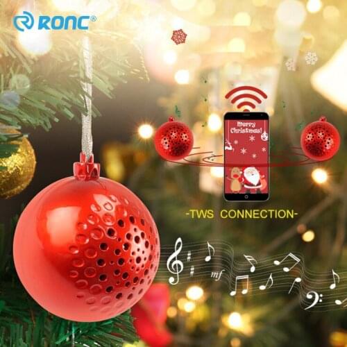 Christmas Ball Bluetooth Speaker Gift Song Speakers Portable Wireless Loudspeaker Music Player Decoration Red/Silver/Gold/Green