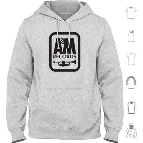 A&m Records Defunct Record Label Shirt-White Version Hoodies Long Sleeve Record Label Music Distributor