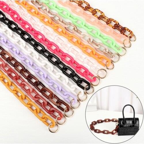 Fashion Resin Bag Replaceable Chain Detachable Handbag Bag Straps 60cm Candy Color Purse Strap DIY Shoulder Bag Accessories