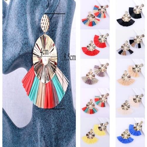 Earrings fashion jewelry 2019 vintage hoop korean gold statement big bohemian geometric ethnic wedding earrings Lafite boho