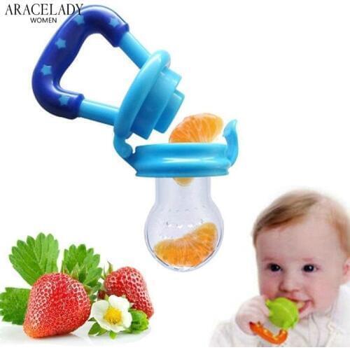 Newborn Baby Bottle Feeding Fruit Vegetable Food Supplement Bite Juice Feeder Baby Nimbler Pacifier For Fruit Portable Nipple SM