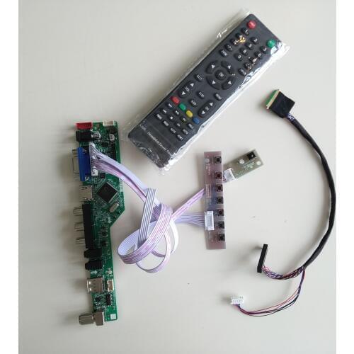 TV USB LED LCD AV VGA HDMI AUDIO Controller Board For LTN173KT02-L01 17.3" LCM 1600×900 Panel Card