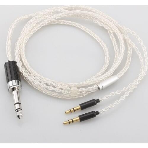 Audiocrast carbon fiber 6.35mm Headphone Upgraded cable for T1 T5P T1MK2 D7100 Z7 D7200 EDX V2