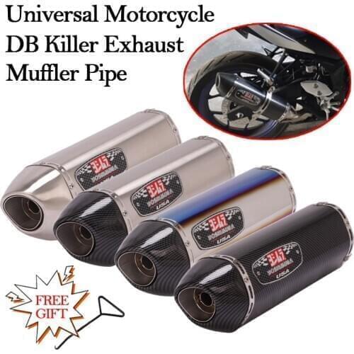 Universal Motorcycle Yoshimura Exhaust Pipe For Honda PCX125 R3 MT07 GSXR600 1000 Moto Modified DB Killer Muffler Tubo De Escape