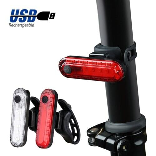 Bicycle Light USB Rechargeable Rainproof MTB Road Bike LED Rear Light Safety Warning Taillight Cycling Helmet Backpack Lights