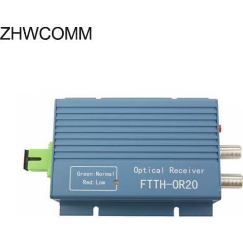 High quality OR20 CATV Fiber Optical Receiver FTTH SC APC Simplex Fiber Optical Connector with 2 output port WDM for PON WDM