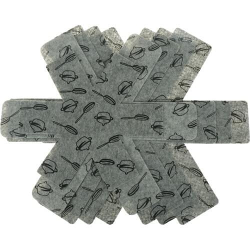 Pot & Pan Protectors Gray Print Premium Divider Pads To Prevent Scratching Separate & Protect Surfaces Kitchen Tools