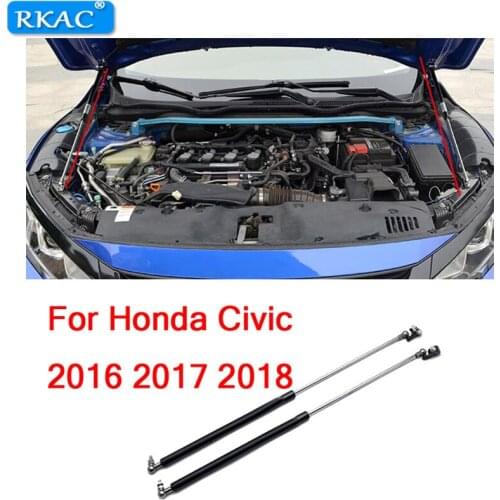 For Honda Civic 2016 2017 2018 2019 BRAND NEW Engine Hood Shock Strut Damper Lifter Lift Support Hydraulic Rod Trust Rod 2PCS