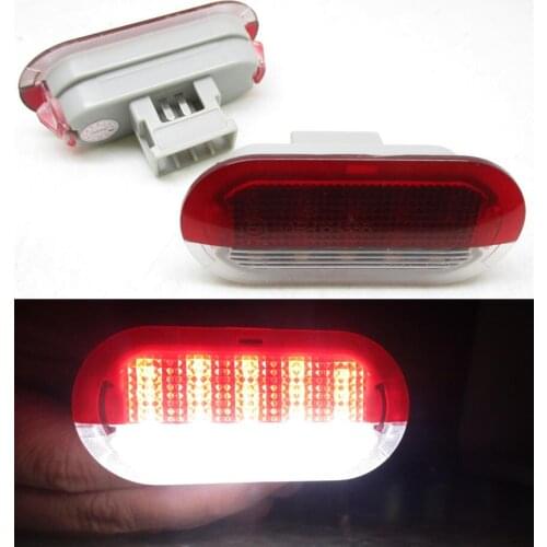 2PCS LED Courtesy Door lamp Welcome Footwell Light for Skoda Octavia 2001-2013 Seat Alhambra 1996-2010 Leon 2000-2006 Toledo