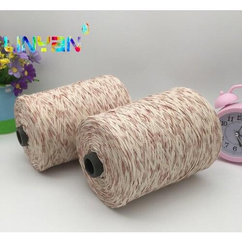 500g*1 piece 100% cotton yarn for crochet Space dye flat tape threads Hand knitting chunky knit sweater hat will not pill t59