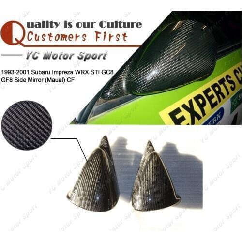 Car Accessories Carbon Fiber WRC Style Maual Side Mirror Fit For 1993-2001 Subaru Impreza WRX STI GC8 GF8 Side Mirrors