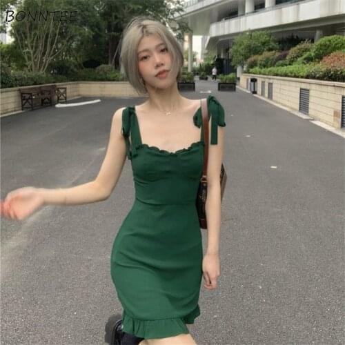 Зеленые летние платья BONNTEE China At AliExpress