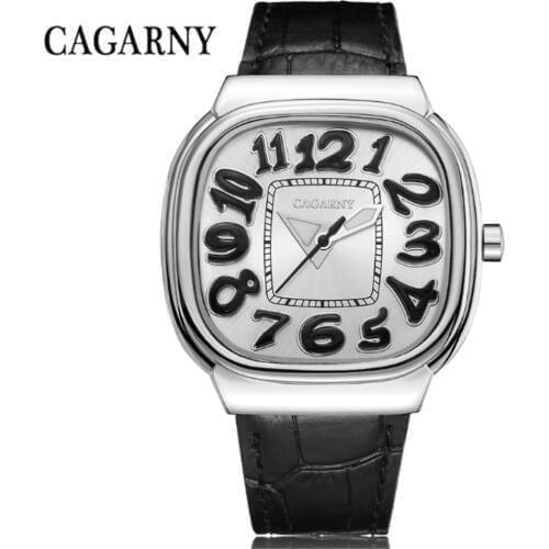 CAGARNY Luxury Women Watches Fashion Leather Watchband Quartz Clock Hot Sale Brand Ladies Big Watch Girls Sports Wristwatches