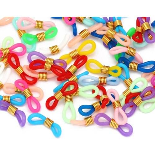 50pcs Glasses Chain Silicone Rubber Ring Non Slip DIY Connector Supplier Strap Eyelets Rope Sunglasses Cord Accessory Wholesale